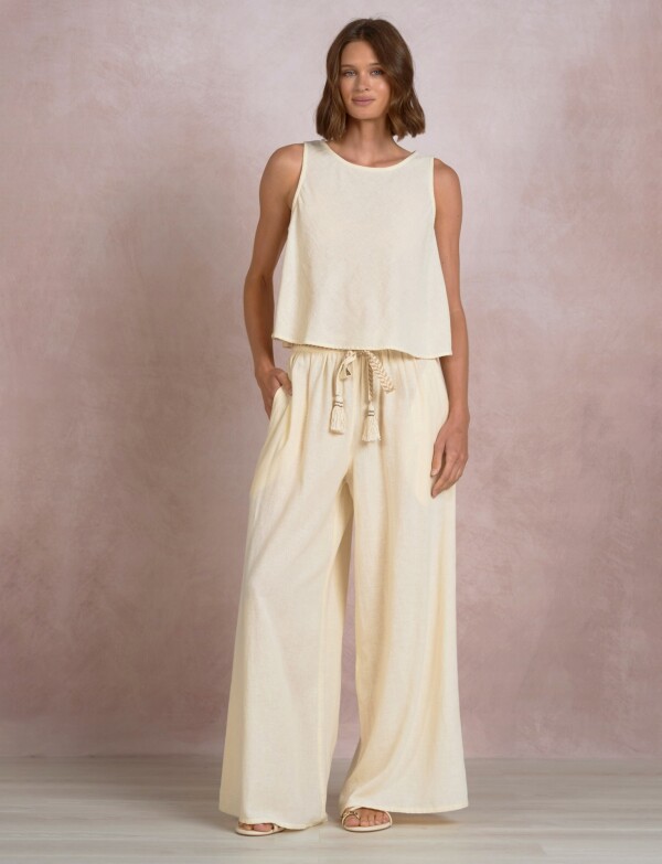 Blusa Algodon & Lino BEIGE CLARO