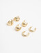 Bijouterie Set Metal Set Anillos Y Argollas Metal - Dorado