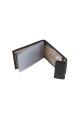 Porta documentos con separador transparente interior Marron