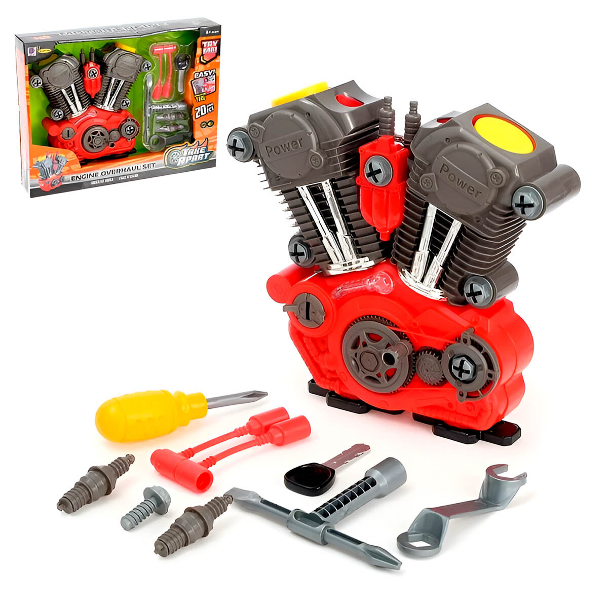Set Taller Mecánico Motor Reparación Luz Y Sonido 