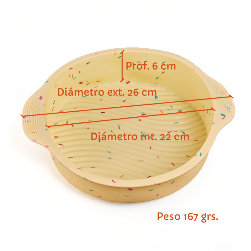 Molde De Silicona Para Torta Tortera Grande Antiadherente Sin Color