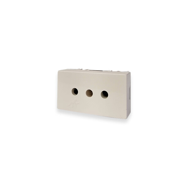 Set de 10 módulos tomacorriente 3 en línea blanche ELE07659
