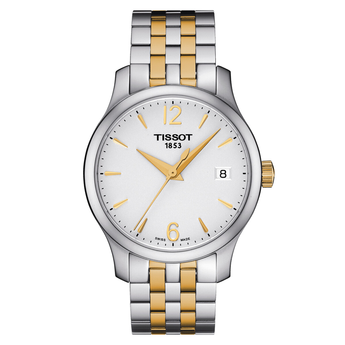 Reloj Tissot Tradition Lady combinado acero y PVD oro amarillo. 