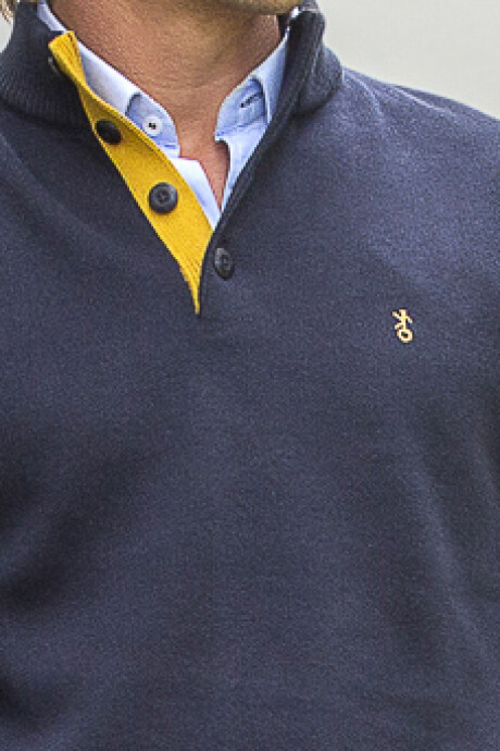 Buzo Regata Premium Azul con amarillo