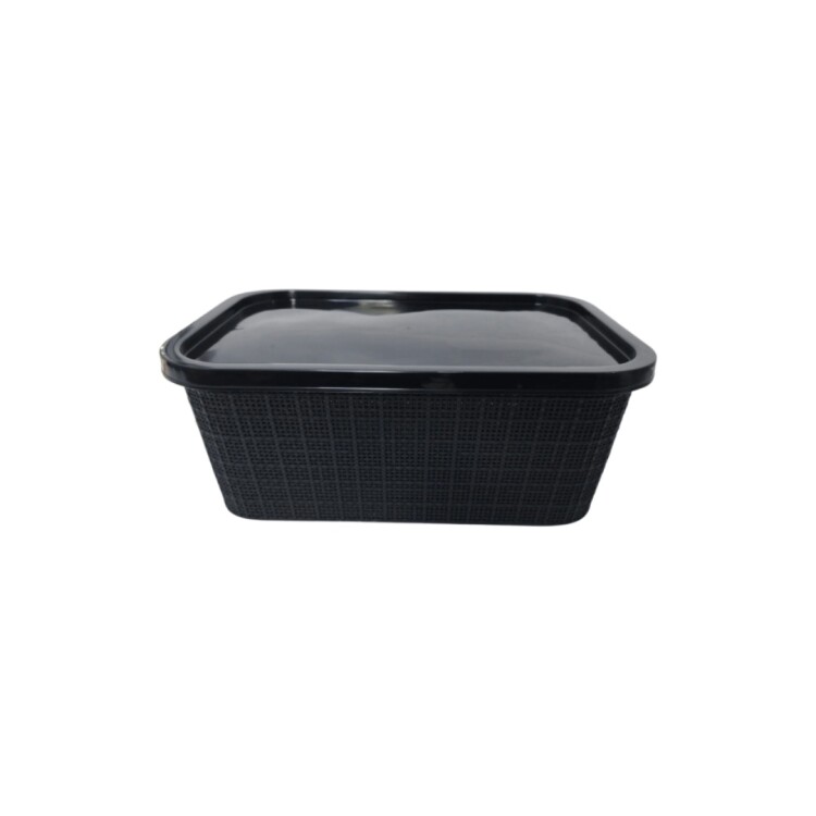 CANASTO SIMIL RATTAN BOSCO 15 LITROS NEGRO