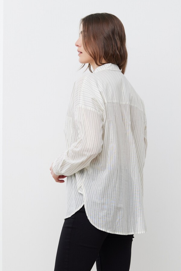 Camisa Algodon Stripes CRUDO