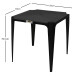 Set x4 Mesa cuadrada 70 x 70 cm Bela Vista NEGRO