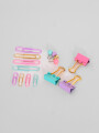 Set Pins & Clips, Multicolor 5 Color Unico