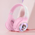Auriculares Vincha Bluetooth Inalambricos Luces Microfono Variante Diseño Oso Rosa