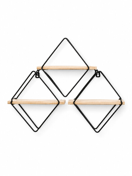ESTANTE DECORTATIVO 3 PCS NEGRO