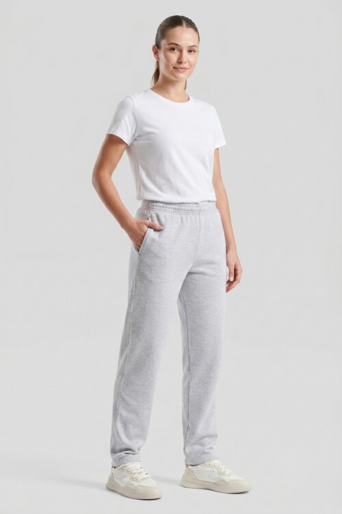 Pantalón dep clásico c/puños elásticos - UNISEX Gris melange claro