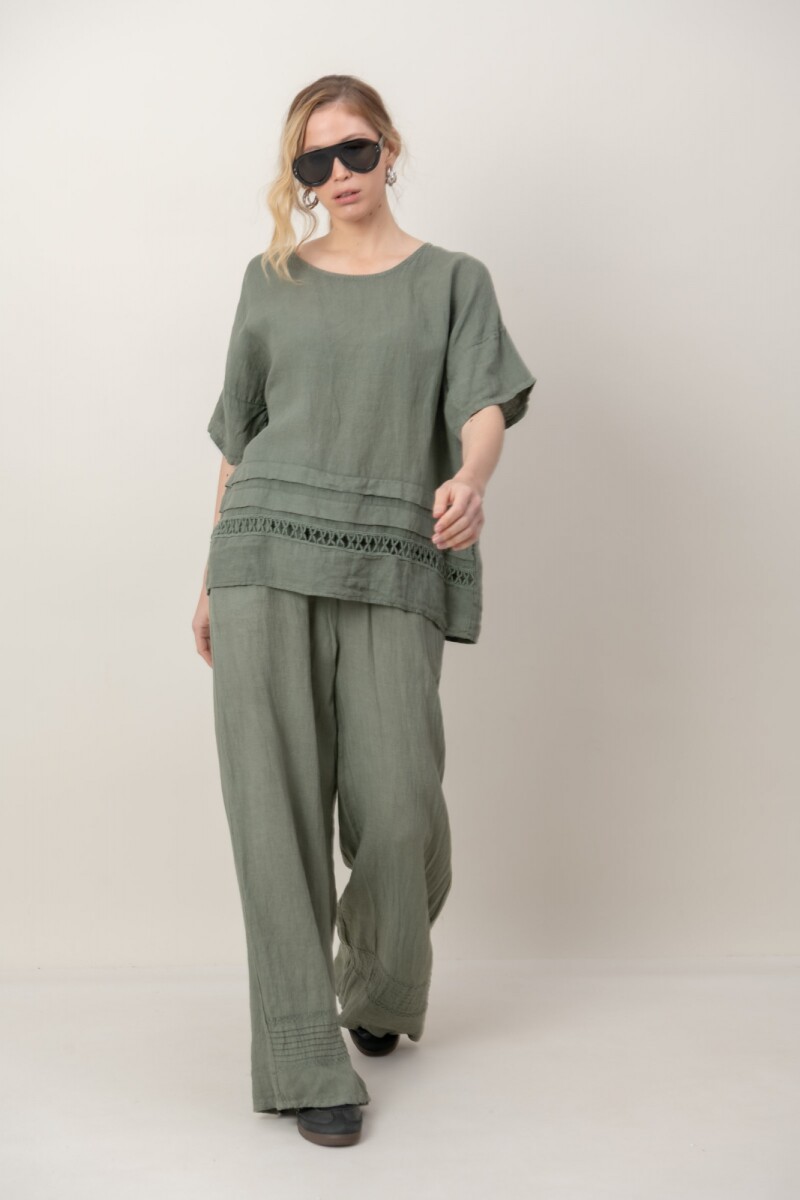 BLUSA ZEMYNA - Verde seco 