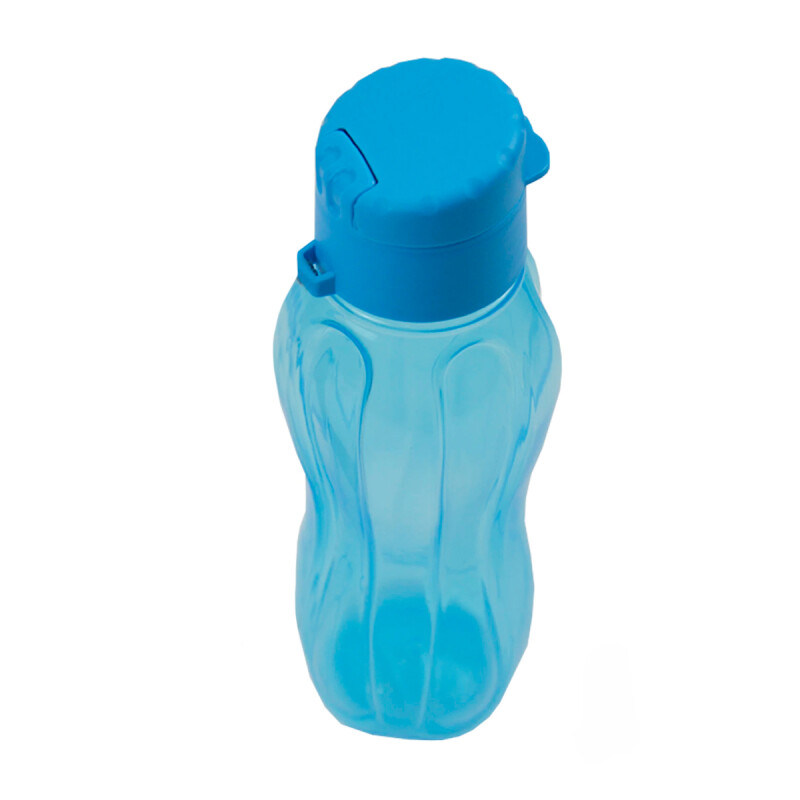 Botella caramañola plástica con tapón 800 ml CELESTE