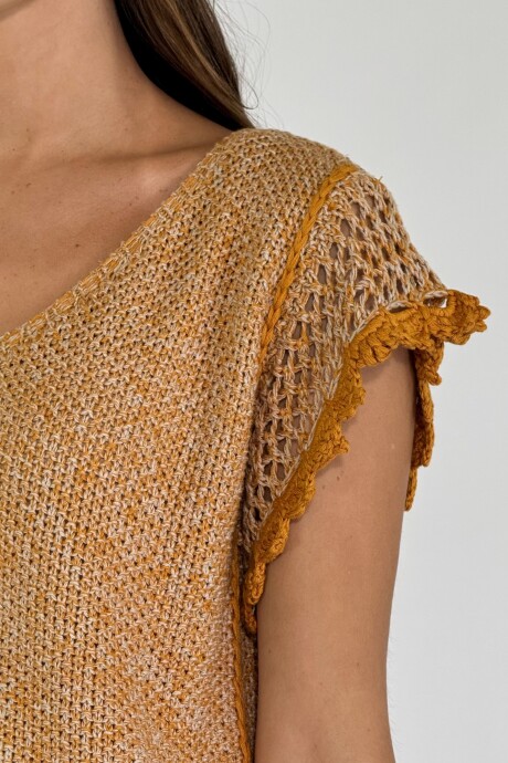 TOP TEJIDO LYRA Mostaza