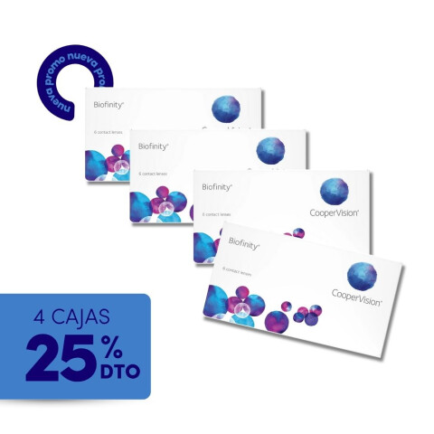 Biofinity esférico - PROMO 4 cajas Biofinity Esférico - Promo 4 Cajas