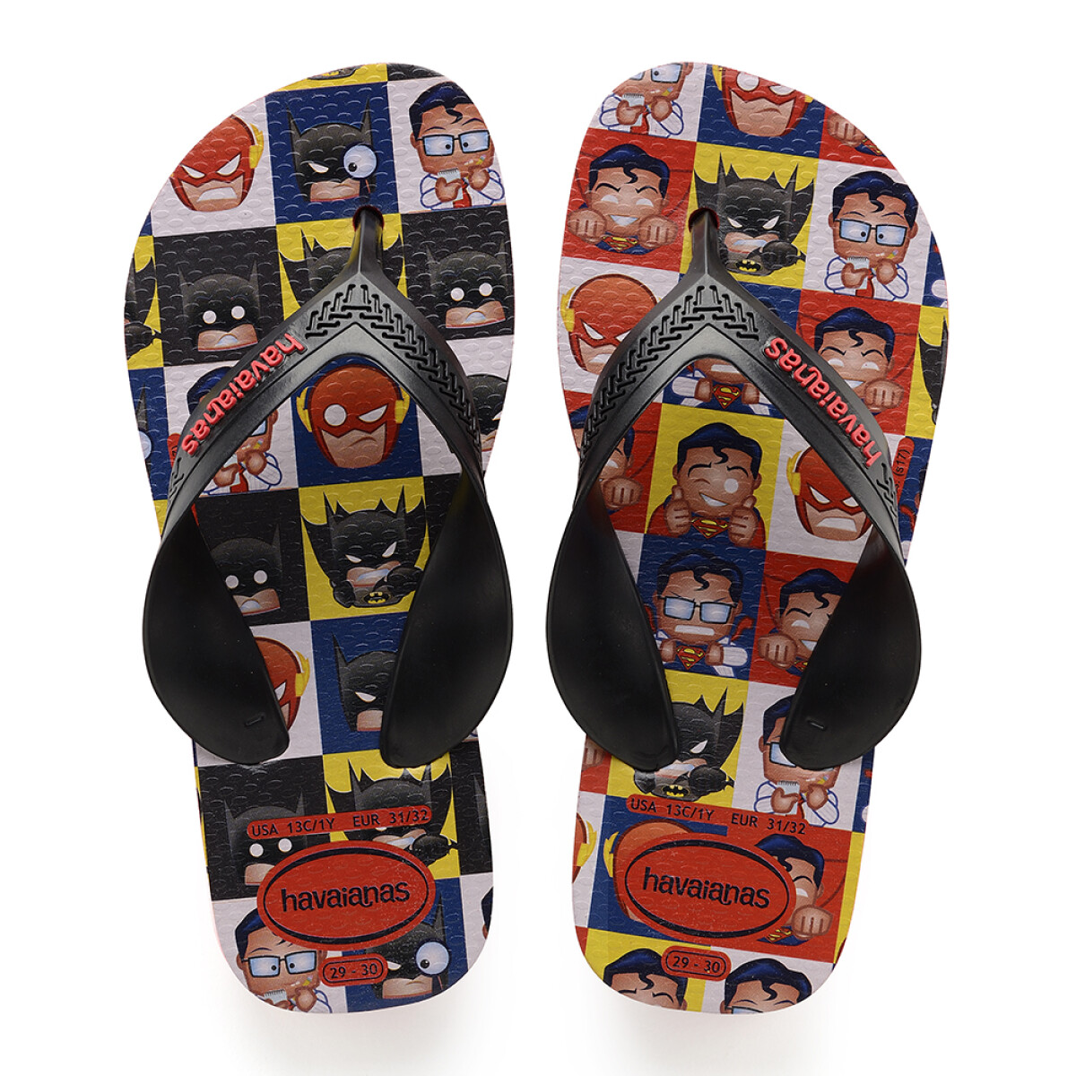 Sandalias Infantiles Havaianas Kids Max Heroes - Rojo - Negro 