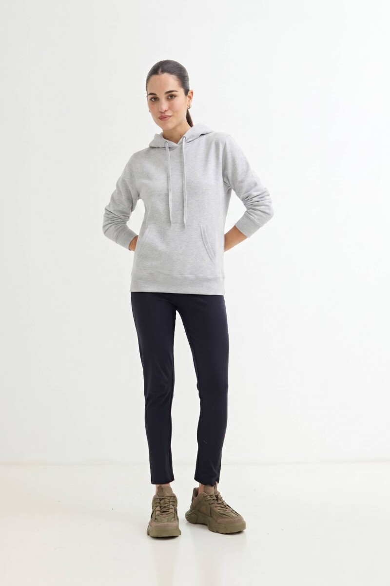 Buzo deportivo clásico con capucha Gris melange claro