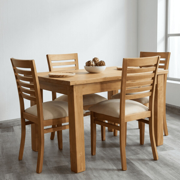 Comedor Rústico con 4 sillas Metro chicas Comedor Rústico con 4 sillas Metro chicas