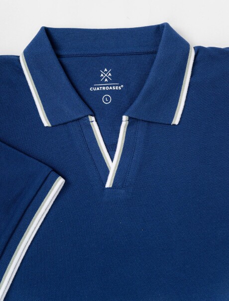 Remera m/c pique azul