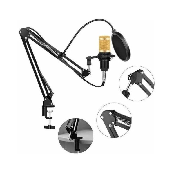 Microfono Condensador Kit Grabación Brazo Articulado Youtuber Gamer Pro Usb Imback Color Dorado Microfono Condensador Kit Grabación Brazo Articulado Youtuber Gamer Pro Usb Imback Color Dorado