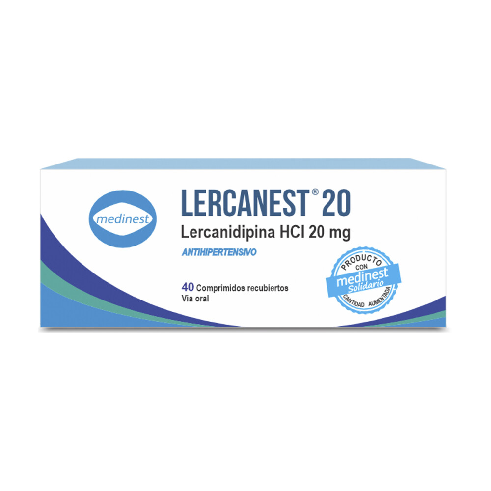 LERCANEST 20 MG. CJ X 40 COMP. REC. única