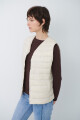 CHALECO PLUMAS BEIGE