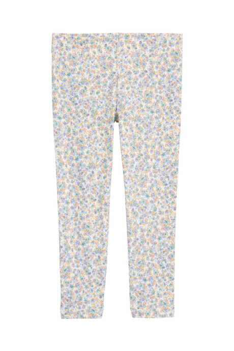 Calza de algodón diseño floral Sin color