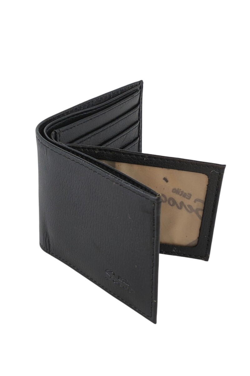 Billetera doble tarjetero con volante Negro