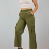 Pantalon Cargo Cropped Green