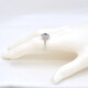 Anillo En Platino, Zafiro Redondo Y Brillantes Anillo En Platino, Zafiro Redondo Y Brillantes