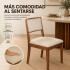 Silla De Comedor ComboHome Lola Madera Maciza Ratan Natural Blanco 1