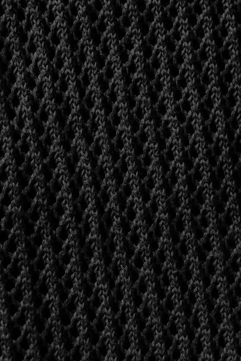 LONG SLEEVE KNITTED SHIRT Black
