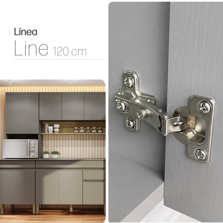 Juego De Cocina de 3 Modulos 120 cm Color Gris GAMAS DE GRIS