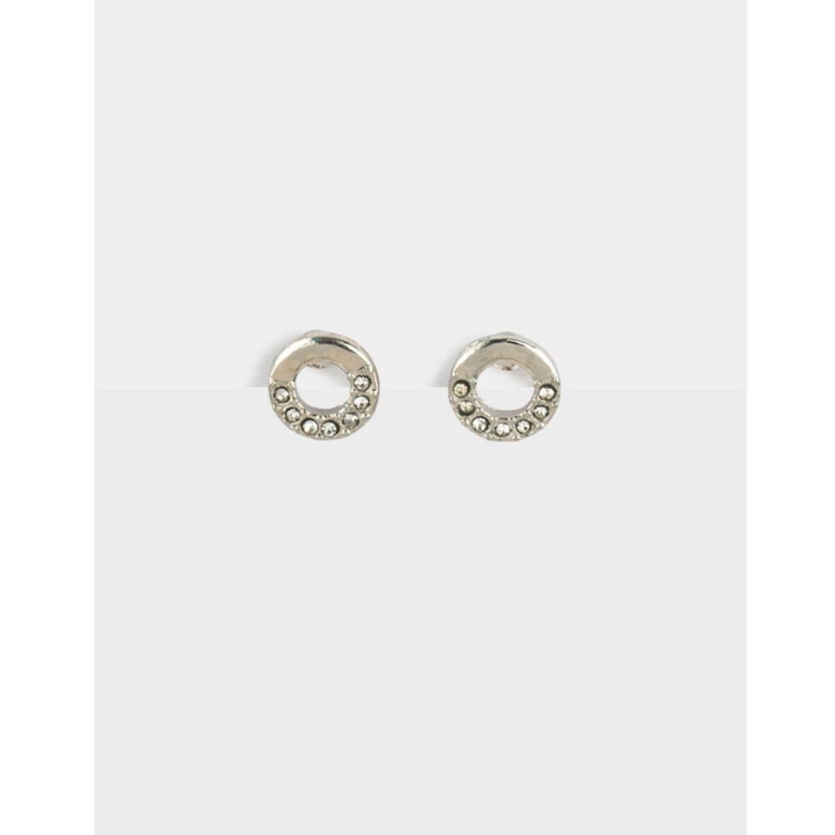 Aros Con Strass - Plateado 