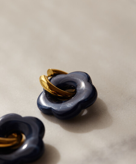 AROS FLOWER AZUL MARMOLADO