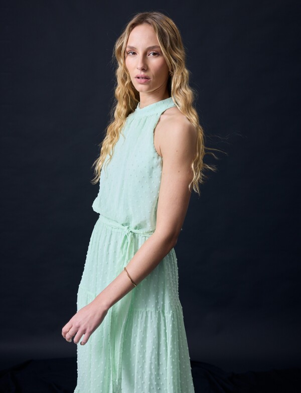 Vestido Maxi Texturizado VERDE