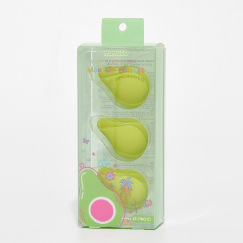 ESPONJAS DE MAQUILLAJE FORMA DE AGUACATE (PACK DE 3) ESPONJAS DE MAQUILLAJE FORMA DE AGUACATE (PACK DE 3)