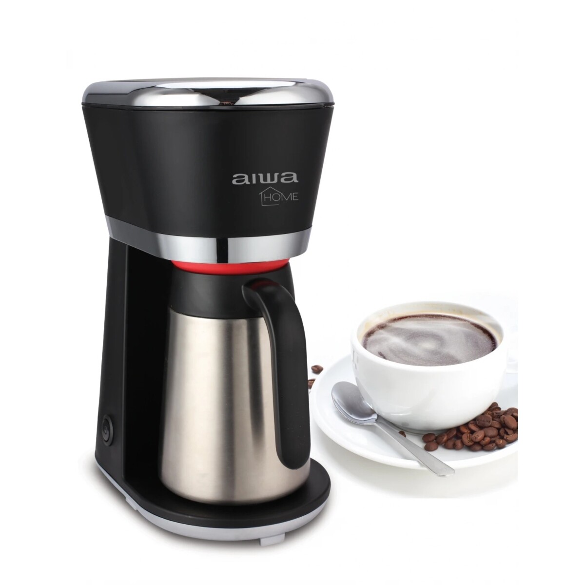 Cafetera Semi Automática Negra Con Filtro Aiwa Awcd1162 