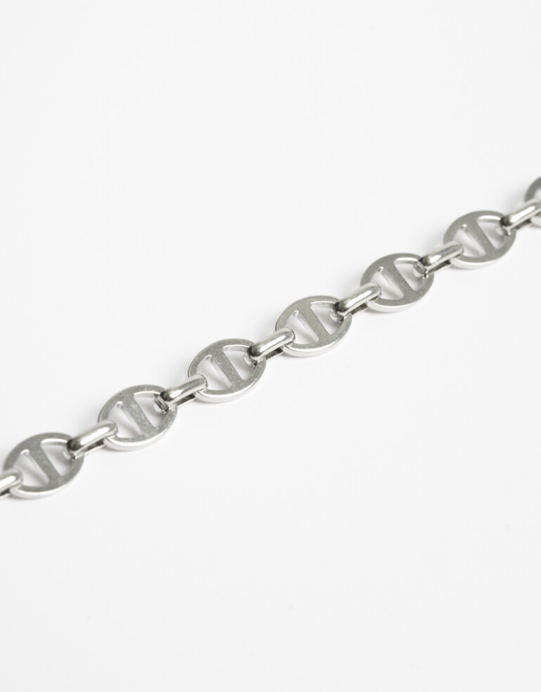 Collares Cortos Metal Collar De Acero Men´s Collection - Plateado