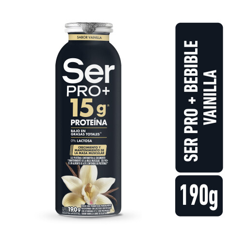 Yogurt vainilla Ser Pro+ 190g Yogurt Ser Pro+ Vainilla 190ml