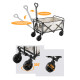 Carro 4 Ruedas Plegable Playa Camping Exteriores 120 Kg Blanco