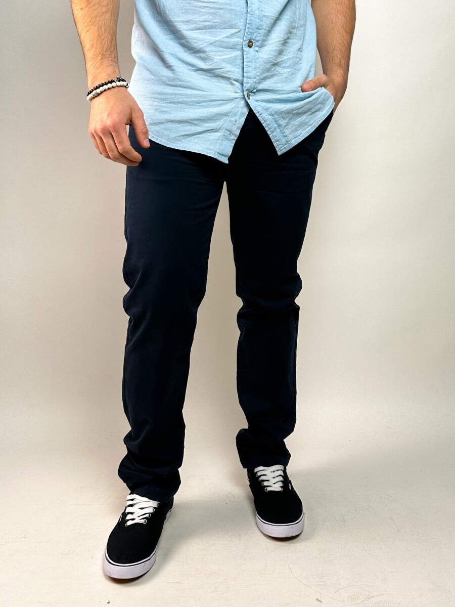 Pantalón de gabardina corte vestir Soto - Azul 