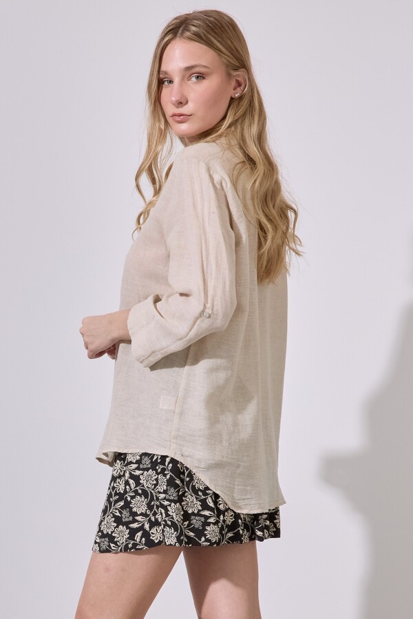 Camisa Lino BEIGE