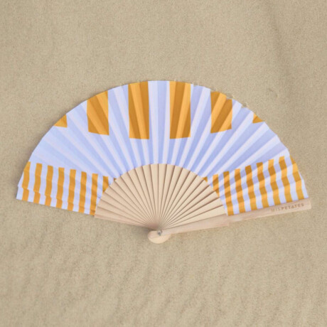 Abanico diseños en amarillo Franjas