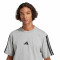 Remera de Hombre Adidas Essentials 3 Tiras Gris