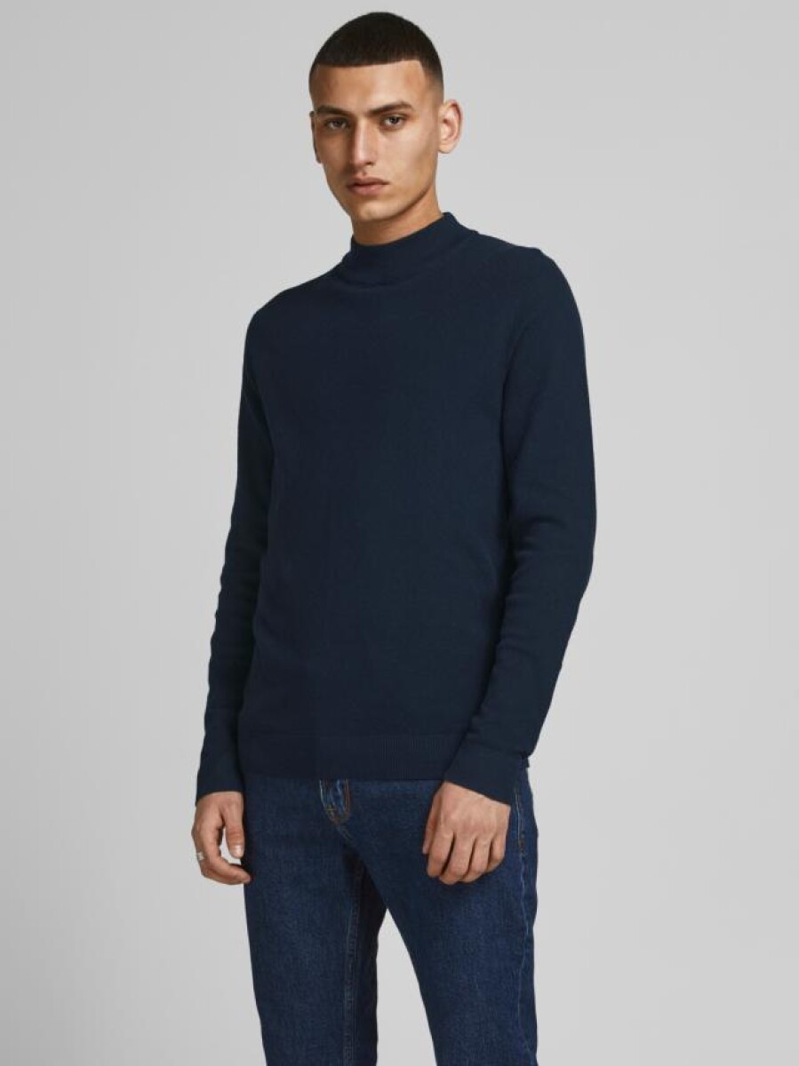 Sweater Caly Cuello Subido Regular Fit - Navy Blazer 