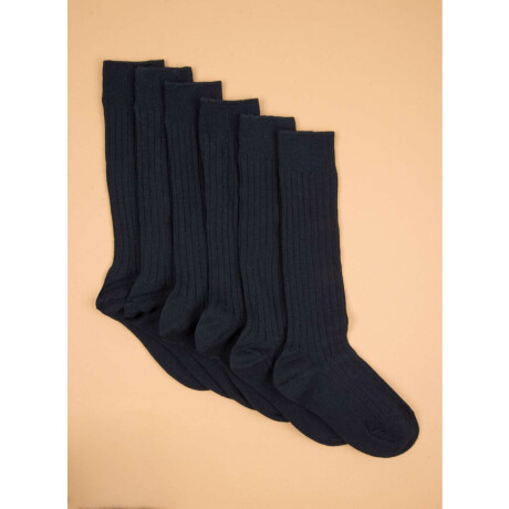 Medias escolares pack x3 Azul