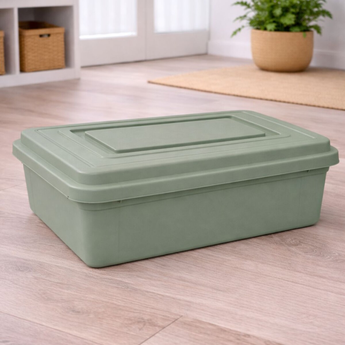 CAJA ORGANIZADORA APILABLE 36 LITROS VERDE OLIVA - Verde 