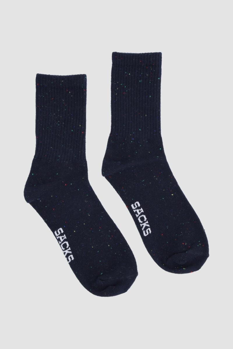 Medias morley jaspeadas Azul noche