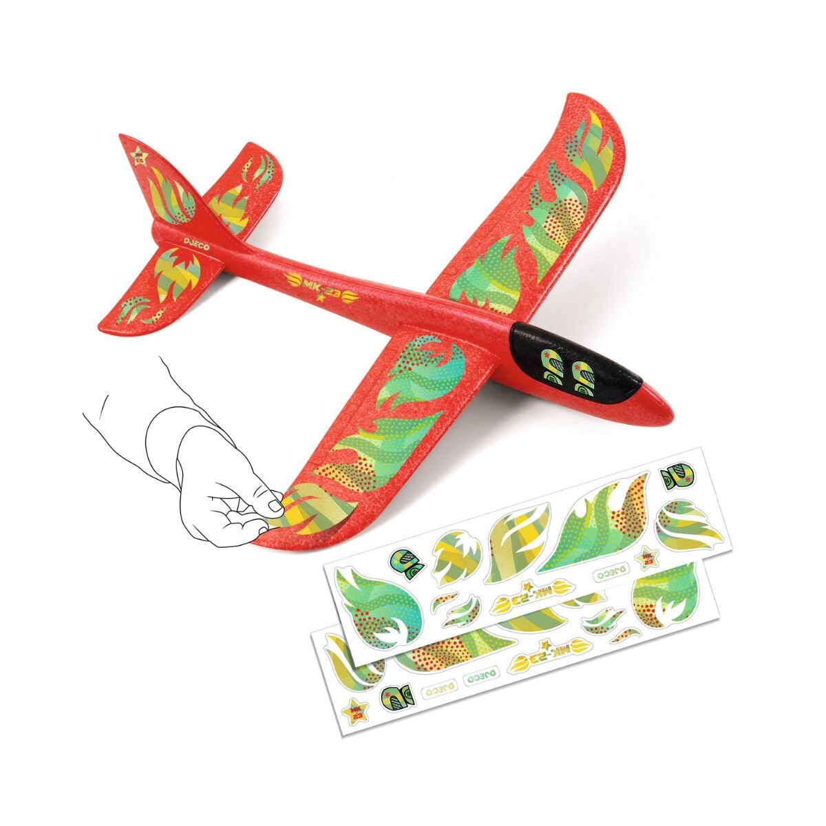Avión Planeador De Bomberos Para Ninos Djeco 5+ 